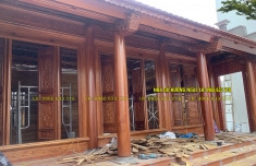 NHÀ GỖ LIM 3 GIAN 12 CỘT 
